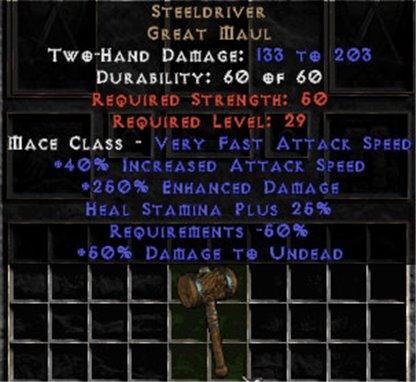 Steeldriver - +250% ED - Perfect - Europe Non-Ladder