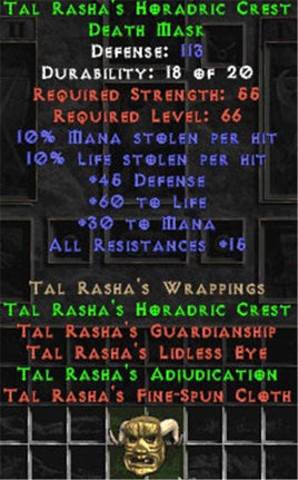 Tal Rasha's Horadric Crest - Europe Non-Ladder