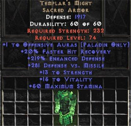 Templar's Might +1 Auras - East Non-Ladder