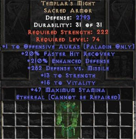 Templar's Might - Ethereal - +1 Auras - East Non-Ladder