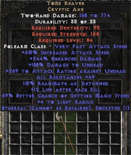 Tomb Reaver - Ethereal - Europe Non-Ladder