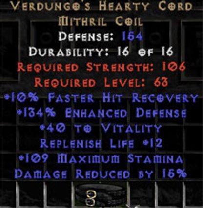 Verdungo's Hearty Cord 15% DR & +40 Vit - Europe Non-Ladder