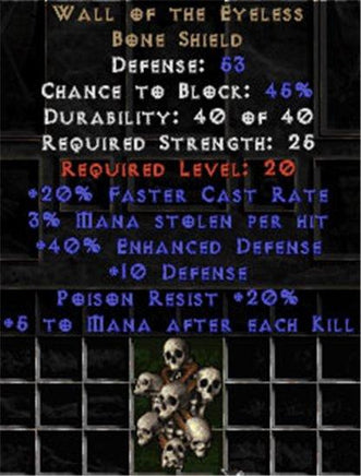 Wall of the Eyeless - 53 Def, +40% ED - Perfect - Europe Non-Ladder