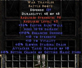 War Traveler - 190% ED/10 ATD/50% MF - Perfect - East Non-Ladder